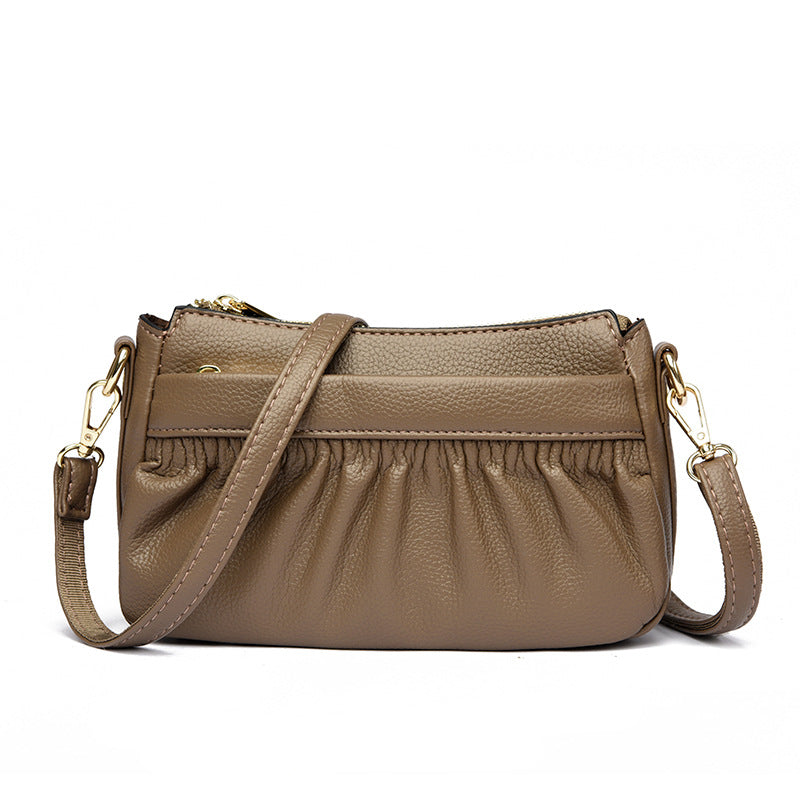 Genuine Leather High-end Textured Shoulder Sling Bag